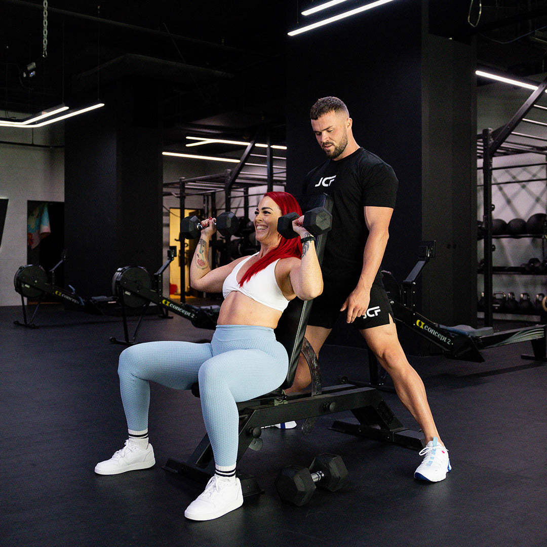 Jack and female client training session